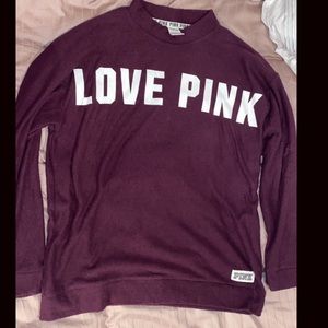 Love pink sweatshirt
